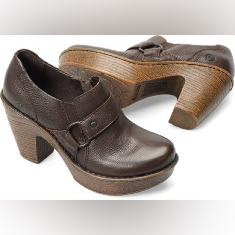 Born coffee leather shoes / booties